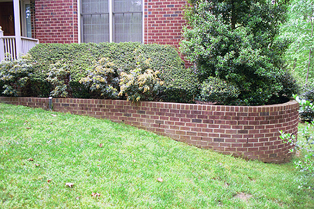 A brick wall to raise a planting area